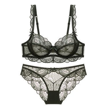 Ketyyh-chn99 Lingerie Ensembles pour Femmes Soutiens-Gorge Couvrance Totale sous-Vêtements Sans Coutures Brassière de Sport Maintien Moyen Brassière de Yoga à Bretelles 2038 Noir,85e