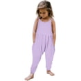 thumbnail image 1 of Girls Overall Sleeveless Rompers for Girls Loose Casual Rompers with Pockets Cute Clothes for Girls 4T, 1 of 3