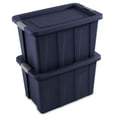 thumbnail image 3 of Sterilite Tuff1 30 Gal Plastic Storage Bin w/ Latching Lid, Blue (12 Pack), 3 of 8