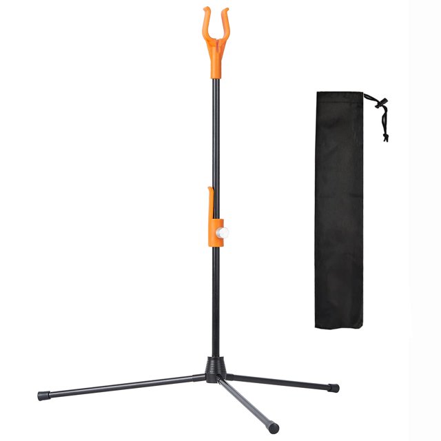 Practical Bow Rack Archers Plastic Head 18.9” Adjuster Aluminum Connector Bow Stand Holder Outdoor Hunting Portable