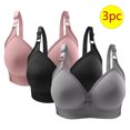 thumbnail image 1 of Bras for Women, 3PC Womans Solid Color Daily Bra Without Steel Ring Gathering Bras, 1 of 3