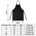 thumbnail image 2 of TOPTIE Kids Aprons with Pocket & Adjustable Strap, Child Chef Bib Apron for Kitchen Cooking Baking Painting-Black-M, 2 of 8