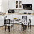 thumbnail image 2 of HOMCOM Kitchen Table and Chairs Set Modern Dining Table Set Set of 5, 2 of 10