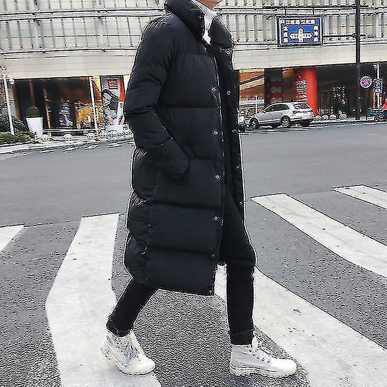 Mens Long Down Jacket Coat Luxury Winter Solid Black Parkas Men Plus Size 4xl Thick Warm Slim Fit Male Overcoat