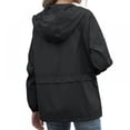 thumbnail image 3 of Wuffmeow Women Hooded Jacket Two Side Wear Drawstring Cartoon Print Outwear Female Loose Coat Windbreaker, 3 of 7