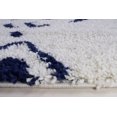thumbnail image 3 of Ladole Rugs Shaggy Kenitra European Abstract Soft Polypropylene Modern Area Rug Carpet in White Dark Blue 6'5" x 9'5", 3 of 4