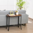thumbnail image 3 of Costway Narrow End Side Sofa Table Stable Steel Frame for Living Room Bedroom Brown, 3 of 8