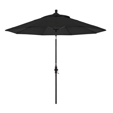 California Umbrella GSCUF908117-5408 9 ft. Fiberglass Market Umbrella Collar Tilt Bronze-Sunbrella-Black
