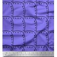 thumbnail image 1 of Soimoi Purple Poly Georgette Fabric Tendril & Abstract Fabric Prints By Yard 52 Inch Wide, 1 of 5