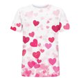 thumbnail image 5 of Ounisa T-Shirts Graphiques Cœur d'Amour Mignons pour Femmes Coupe Ample Manches Courtes, 5 of 5