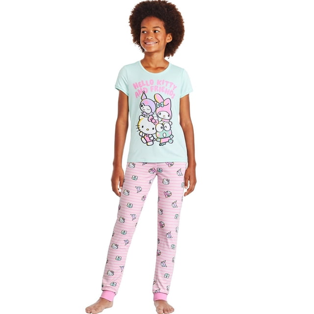 Pyjama 2 pièces Hello Kitty et ses amis pour filles