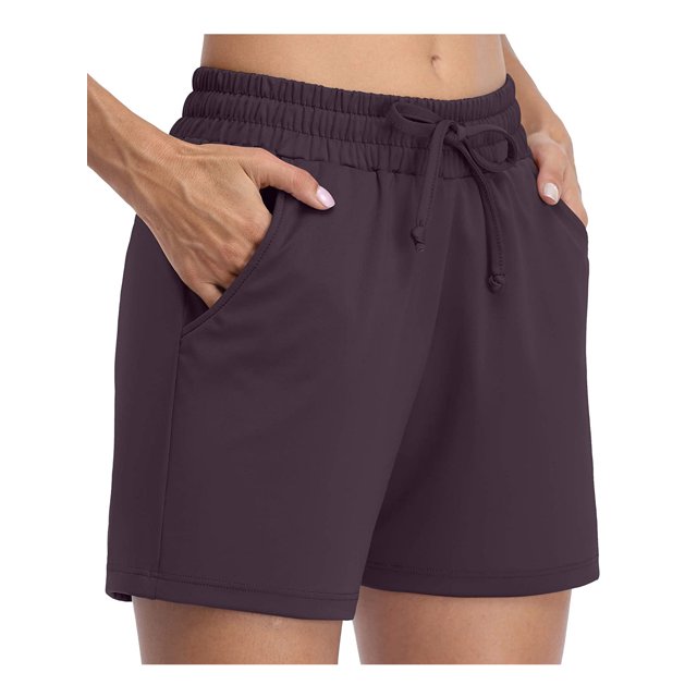 Short de Course à la Taille Élastique pour Femmes avec Poches
