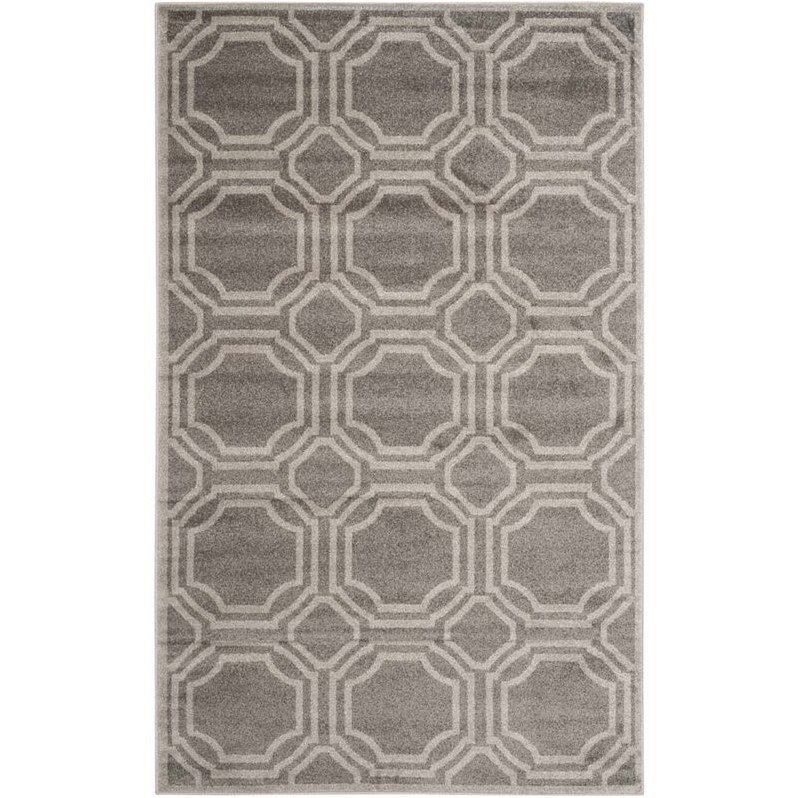 Safavieh Tapis Intérieur Extérieur Amherst Gris - 5 Pieds x 8 Pieds