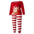 thumbnail image 3 of Family Matching Christmas Pajamas Set Snowman Printing Tops Long Pants Sleepwear, 3 of 10