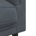 thumbnail image 5 of vidaXL Sofa avec Coussins 3 Places Velours Gris Foncé, 5 of 5