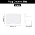 thumbnail image 2 of Uxcell 32 Pack Outlet Covers Proofing, Plug Covers Electric Plug Protectors Safety Socket Cover Plugs Protector White, 2 of 6