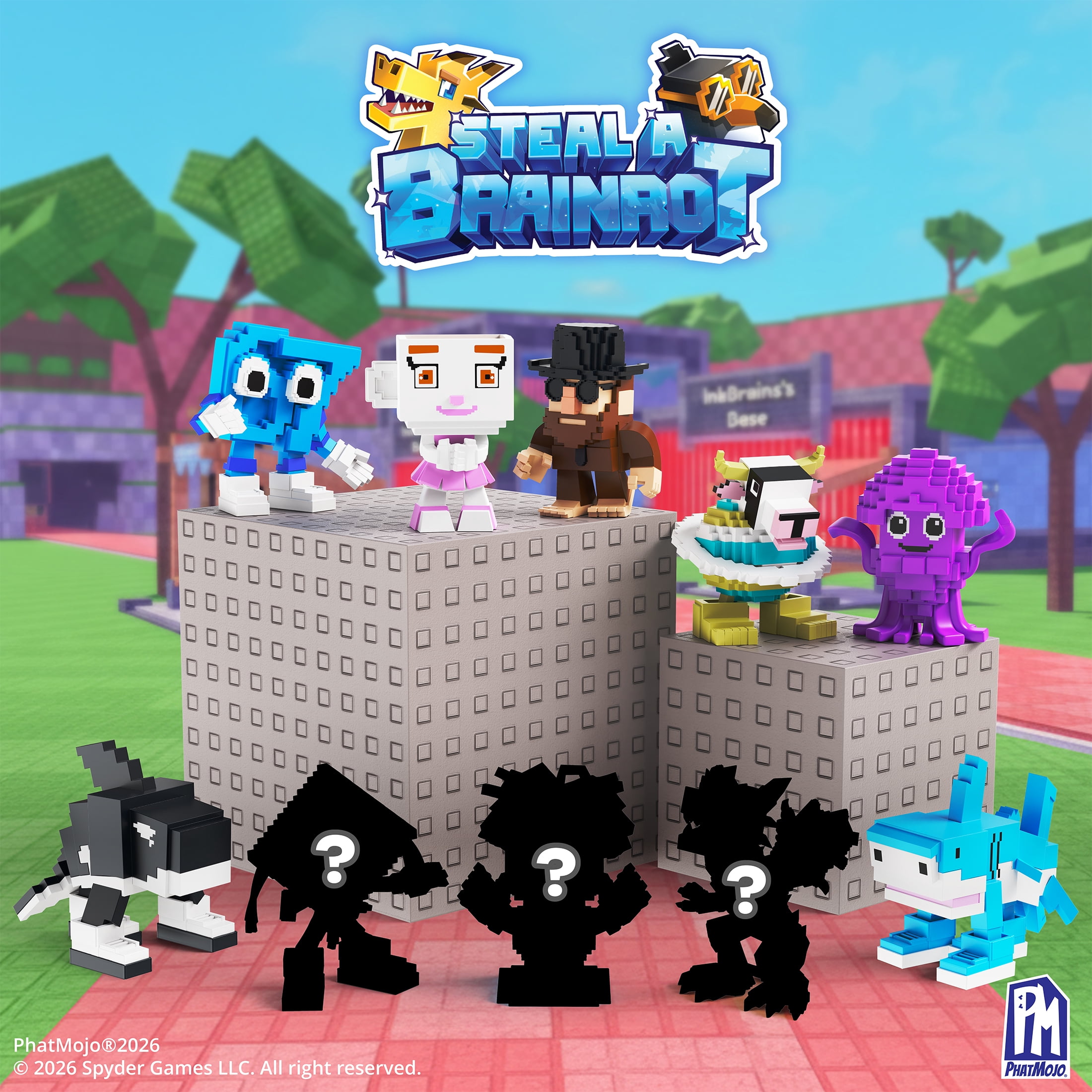 Steal A Brainrot - Mini-figurines en sachet surprise - Comprend des codes DLC utilisables sur Roblox - Figurines de collection mystères sous licence officielle par PhatMojo