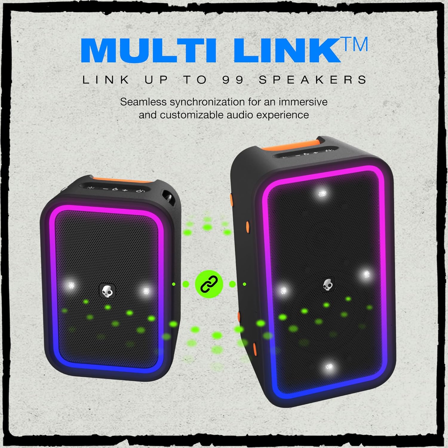 Skullcandy Stomp Haut-parleur Bluetooth – Enceinte portable sans fil étanche IPX7