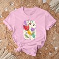 thumbnail image 5 of RKSTN Hauts d'Été pour Femmes Décontractés Coupe Ample Polyvalents T-Shirts Graphiques Mode à Imprimé Floral Respirants Manches Courtes Col Rond T-shirt Blouses, Cadeaux de la Fête des Mères, 5 of 5
