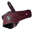 thumbnail image 4 of Adjustable Leather Guitar Strap Strap with Strap Clasp - Burgundy, as, 4 of 8