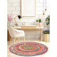 thumbnail image 1 of Aizza Trends Hand Made Hand Braided Pure Cotton Round Floor Area Rug, Floor Carpet Rug, 1 of 5