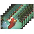 thumbnail image 5 of EREHome Joyeux Noël Set de Support de Plaque de Set de 6, Tapis de Table Protecteur 12x18 Pouces, 5 of 5
