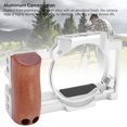 thumbnail image 3 of Camera Cage ZV1 Aluminum Video Rig W/1/4 Inch Screw Holes Cold Shoe Mount Wooden Handle for Microphone Light, 3 of 7