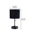 thumbnail image 3 of Mainstays 17 inch Metal Stick Table Lamp with USB Charger, 3 of 3