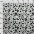 thumbnail image 3 of oneOone Polyester Spandex Black Fabric Floral & Leaves Sewing Craft Projects Fabric Prints By Yard 56 Inch Wide, 3 of 5