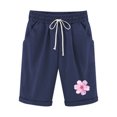 thumbnail image 1 of Birdeem Top and Shorts Sets for Women Womens Elastic Waist Printing Drawstring Shorts, 1 of 12