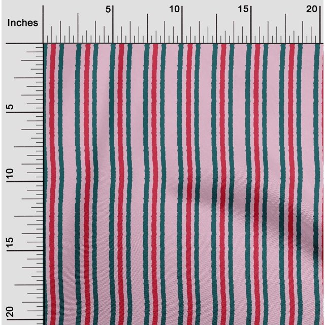 oneOone Cotton Flex Fabric Stripe Block Print Fabric BTY 40 Inch Wide