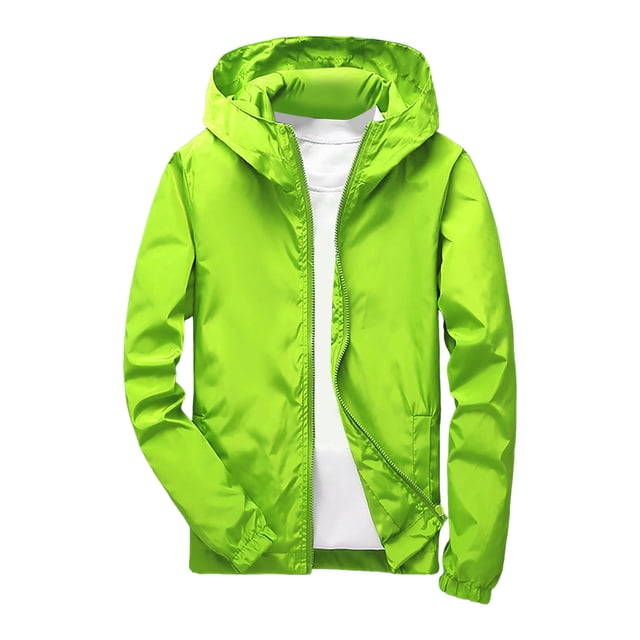 Splozh Manteau Veste Mince Garçons Veste à Manches Longues Confortable Douce et à la Mode Veste à Capuche Zippée Verte, 5-6 Ans