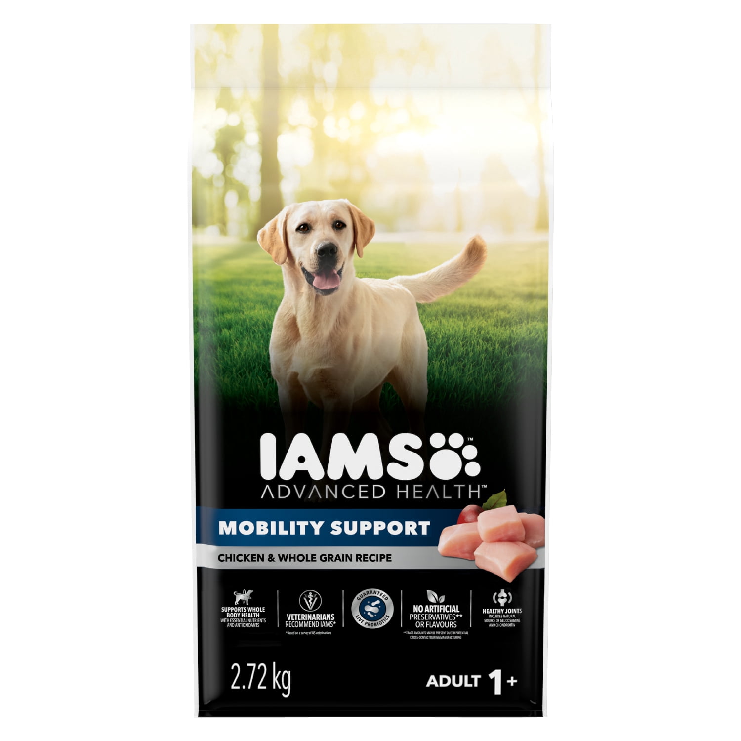 IAMS ADVANCED HEALTH Dry Dog Food Adult Mobility Support Chicken & Whole Grain Recipe 4.99kg