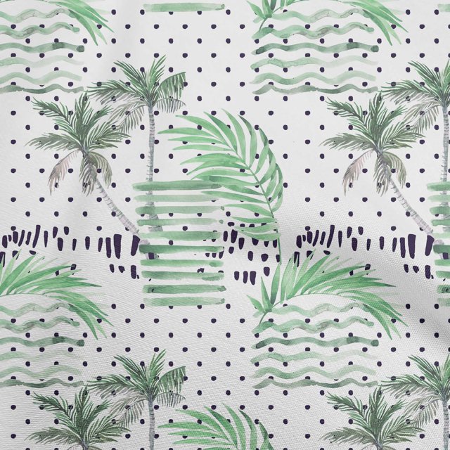 oneOone Rayon Green Fabric Tropical Fabric For Sewing Printed Craft Fabric By The Yard 56 Inch Wide