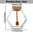 thumbnail image 2 of Hexagonal Glass Bottle With Wooden Packaging Bottle Small Container Storage Jar For Home Kitchen glass jar bottle, 2 of 7