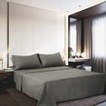 thumbnail image 1 of Topcobe Twin Size Solid Color Bed Sheet Set for Adults Teens, Dark Gray, 1 of 7