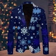 thumbnail image 4 of Men Christmas Snowflake Santa Men S Suits Set Printed Pocket Lapel Button Mens Suits Regular Fit 3 Piece Suit Jacket Suit, 4 of 5
