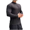 thumbnail image 4 of RXIRUCGD Chandail Décontracté de Mode pour Homme, Couleur Unie, Sport, Manches Longues, Col Rond, Chemisiers, Noir, Taille : L, 4 of 4