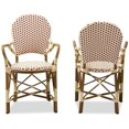 thumbnail image 3 of Baxton Studio Seva Dining Side Chair in Beige and Red (Set of 2), 3 of 7