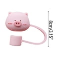 thumbnail image 2 of Apmemiss Clearance Reusable Silicone Straw Tips Cover for 6 To 8 mm Straws, Portable Cute Straw Caps Covers Creative Straw Plug Drinking Dust Cap for Home Kitchen Accessories, 2 of 3