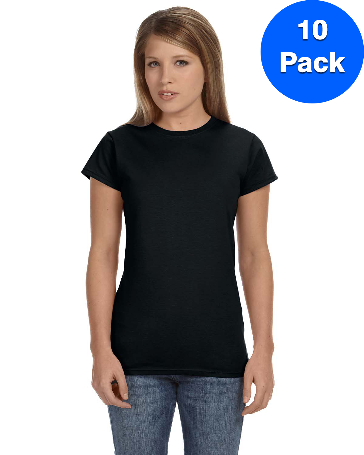 Gildan T-Shirt Ajusté Softstyle pour Femmes - G640L (Lot de 10)