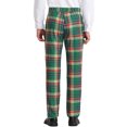 thumbnail image 3 of INSPIRE CHIC Work Pants for Men Plaid Business Formal Prom Checked Trousers 34 Green Red, 3 of 7