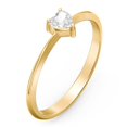 thumbnail image 3 of Bague Pierre de Naissance Cœur - Zircon Cubique / Topaze Blanche (Avril), 3 of 6