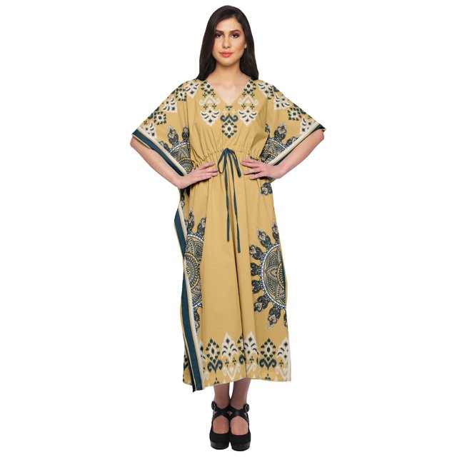 Moomaya Caftan pour Femmes Grande Taille Tenue d'Été Sortie de Plage Kimono Robe Caftan