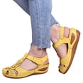 thumbnail image 3 of Mepaouo Womens Arch Support Orthopedic Sandals Closed Toe Ankle Strap Summer Hollow out Wedge Shoes, 3 of 6