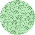 thumbnail image 1 of Ahgly Tapis Rond Lavable en Machine Intérieur Transitionnel Vert Menthe, 6 Pieds Rond, 1 of 7