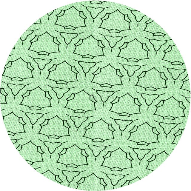 Ahgly Tapis Rond Lavable en Machine Intérieur Transitionnel Vert Menthe, 6 Pieds Rond