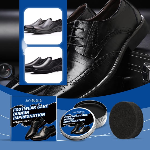 Leather Shoe Care Wax, Maintenance Polishing, Keeps Shiny Soft, Protective Layer, Waterproof Stain-Resistant, Extends Life, Easy Application, Suitable for Leather Shoes