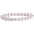 thumbnail image 1 of Natural Genuine White Pearl Gemstone 8mm Round Beads Stretch Bracelet 7 Inch Unisex, 1 of 3
