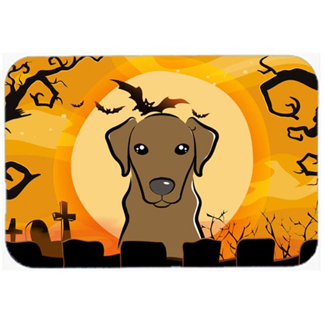 Halloween Chocolat Labrador Cuisine & Bain Mat&44; 24 x 36 Po.